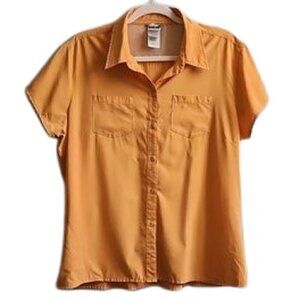 THE NORTH FACE Orange outdoor utility short sleeve button down shirt